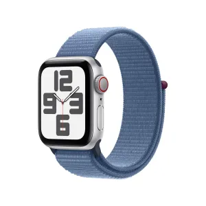 Apple Watch SE GPS   Cellular 40mm Silver Aluminium Case with Winter Blue Sport Loop