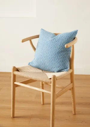 Foxford Mayo Blue Diamond Weave Lambswool Cushion