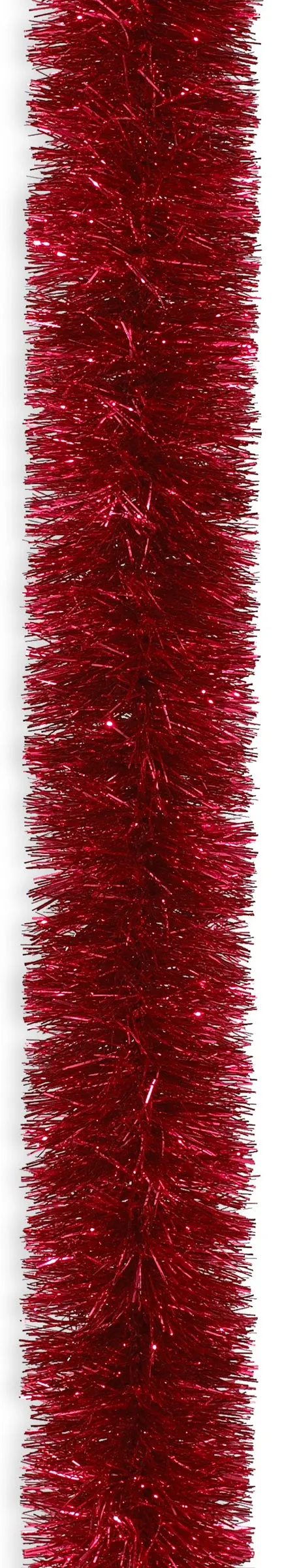 15' Super Plush Red Tinsel Christmas Garland