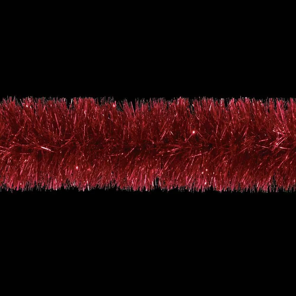 15' Super Plush Red Tinsel Christmas Garland