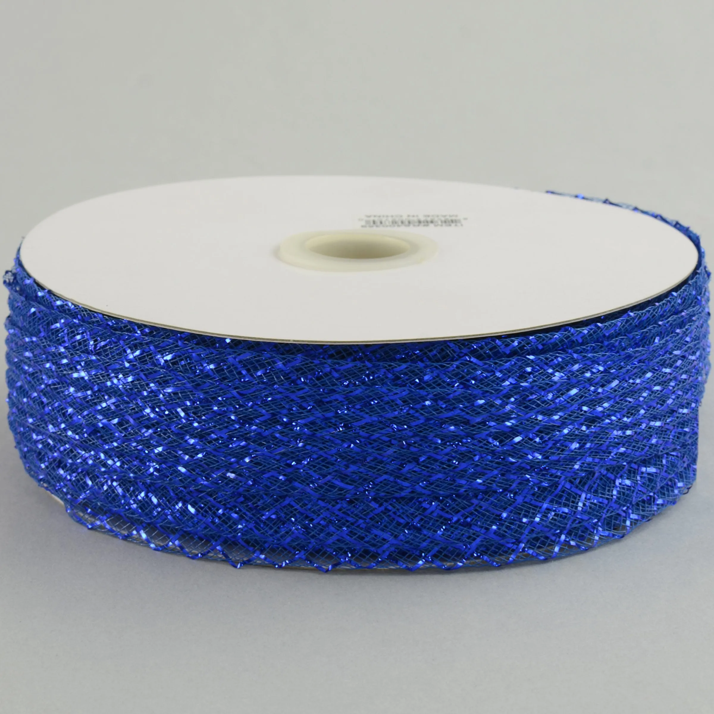 1.5" Deco Flex Mesh Ribbon: Metallic Royal Blue (30 Yards)