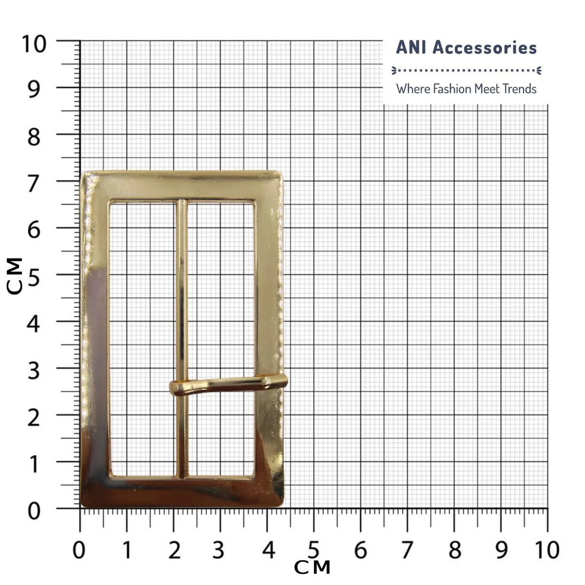 A Smooth Surface Neat-Looking Prong Gold Buckle