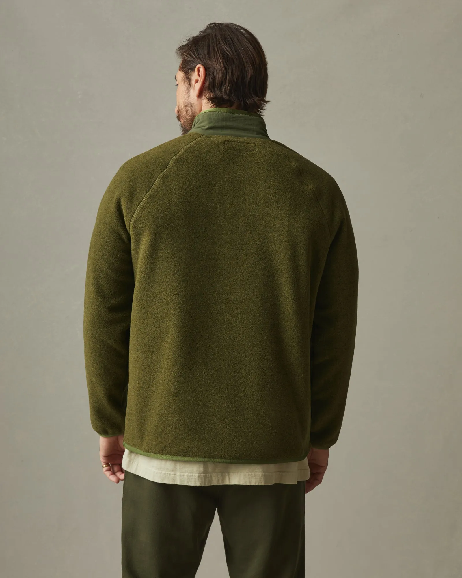 Active Fleece Full Zip - Moss