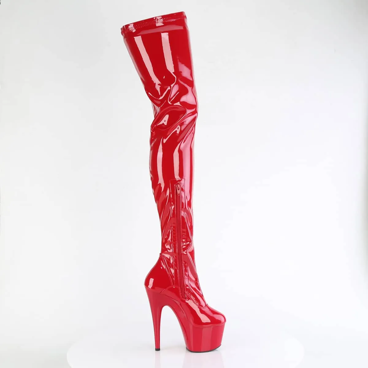 ADORE-4000 Red Patent Thigh High Platform Boots