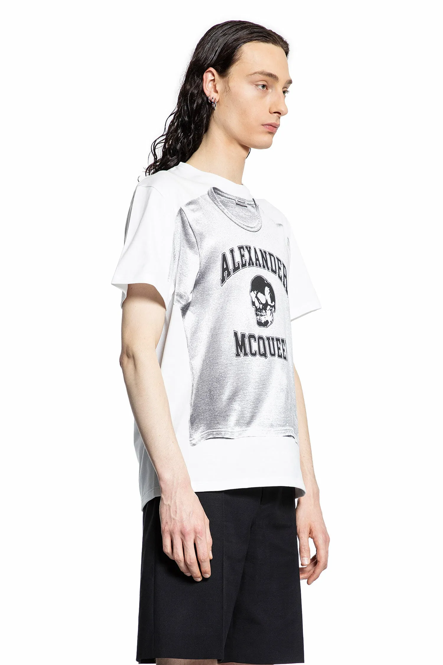 ALEXANDER MCQUEEN MAN WHITE T-SHIRTS & TANK TOPS