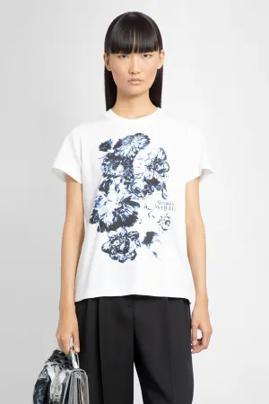 ALEXANDER MCQUEEN WOMAN WHITE T-SHIRTS & TANK TOPS