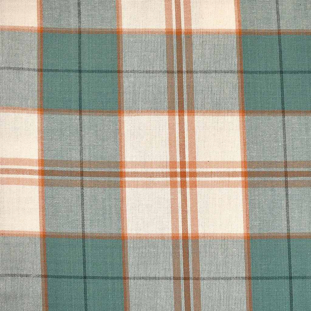 Arcade Retro Tartan Plaid Yarn Dyed Cotton Watermelon Teal