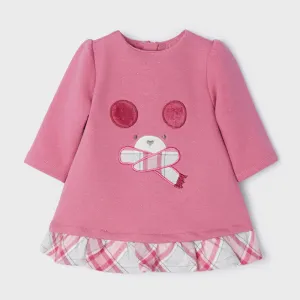 Baby Girls Fleece Pink Dress | Mayoral