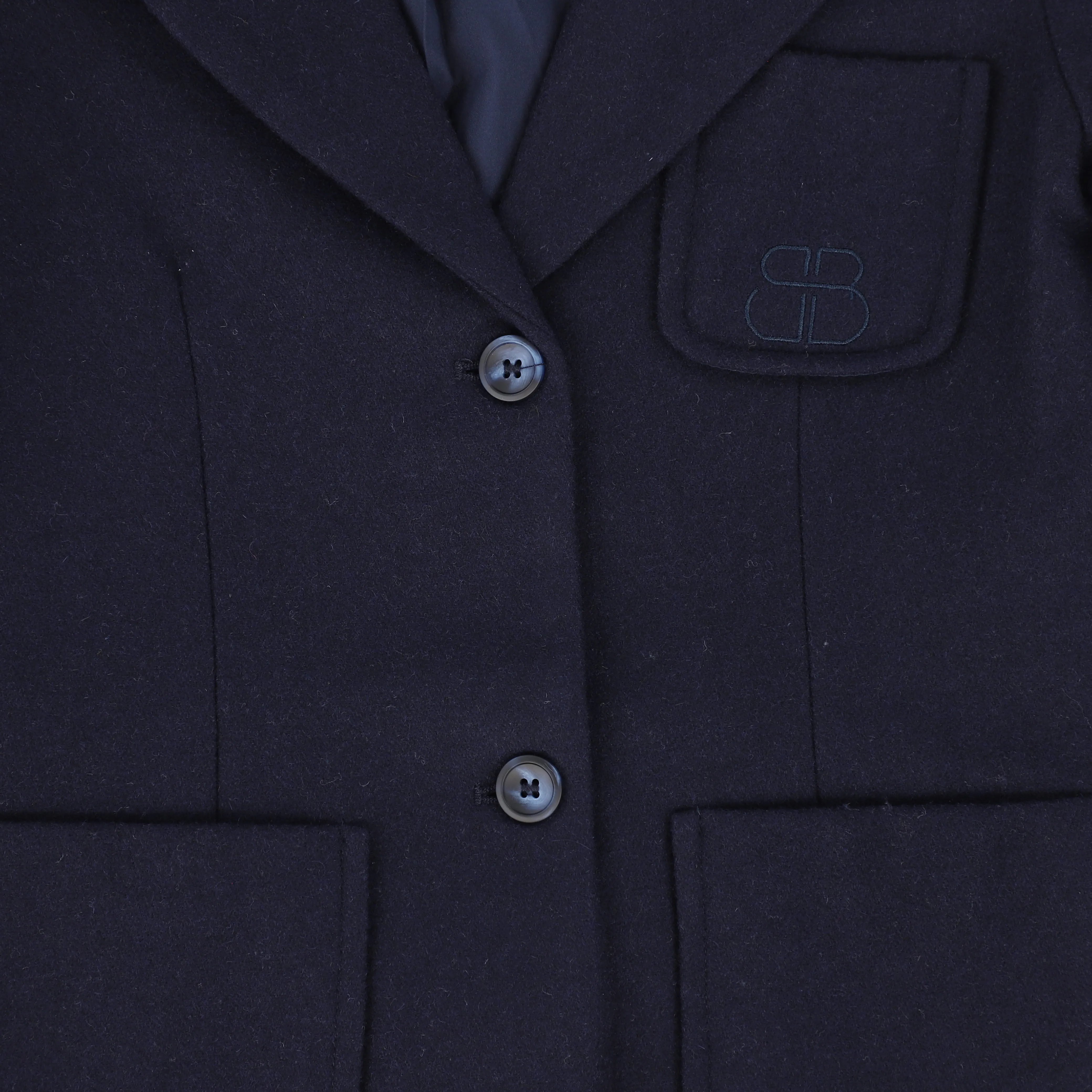 Bamboo Navy Pocket Blazer