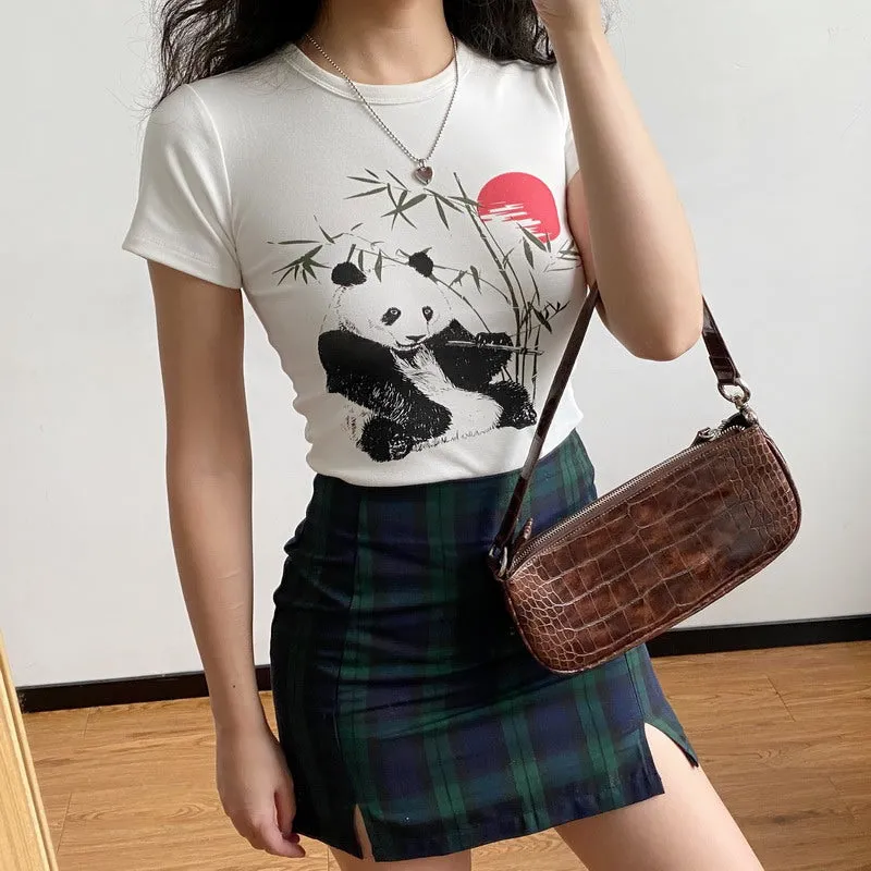 Bamboo Panda Graphic T-shirt