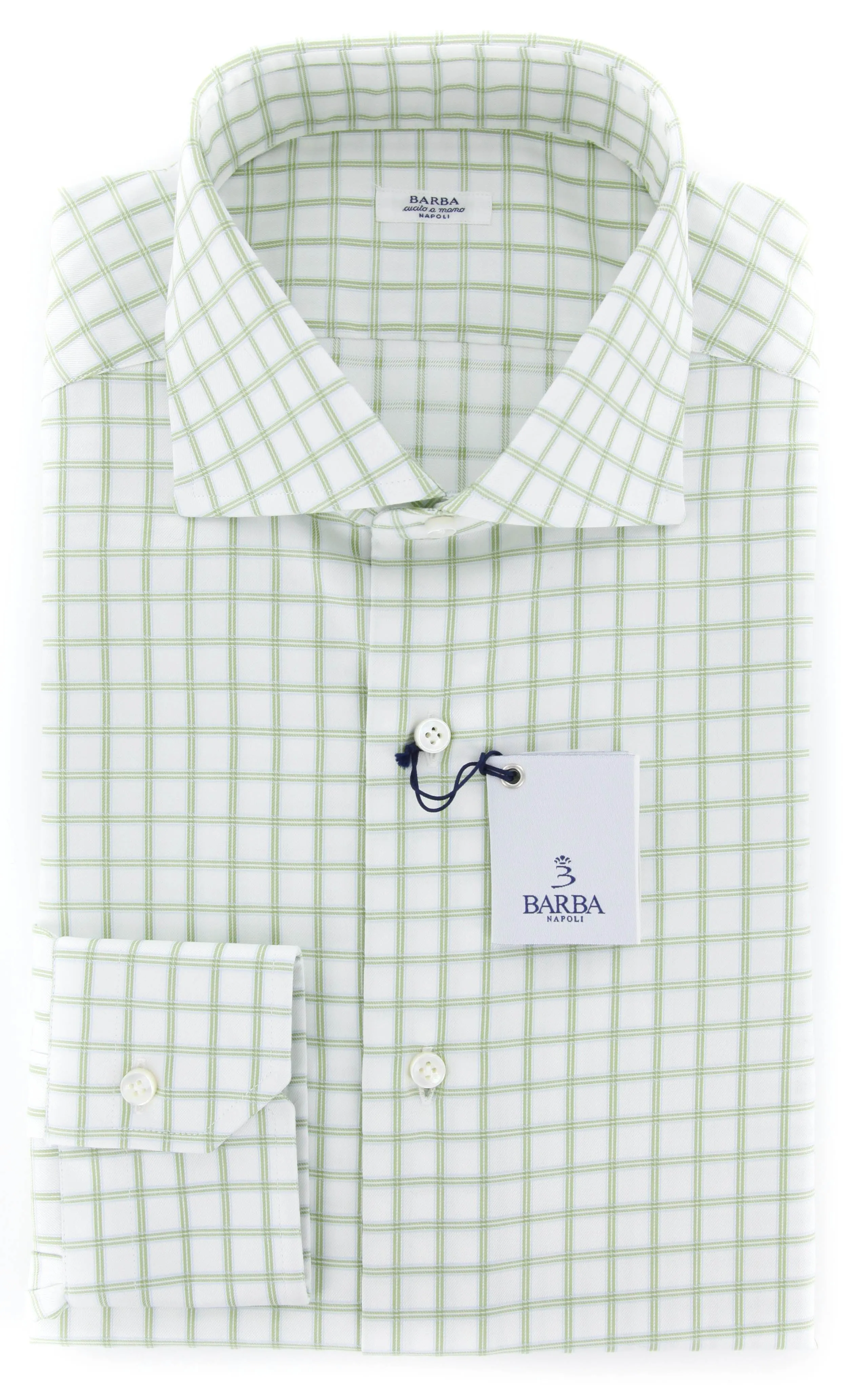 Barba Napoli Green Shirt - 15 US / 38 EU