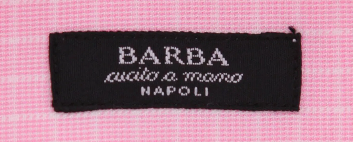 Barba Napoli Pink Shirt - 16.5 US / 42 EU