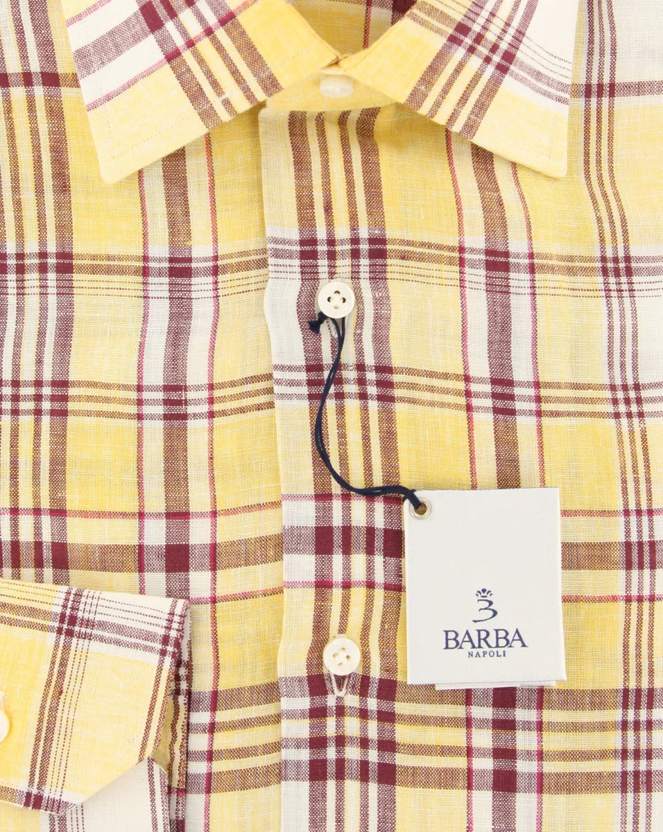 Barba Napoli Yellow Shirt - Slim