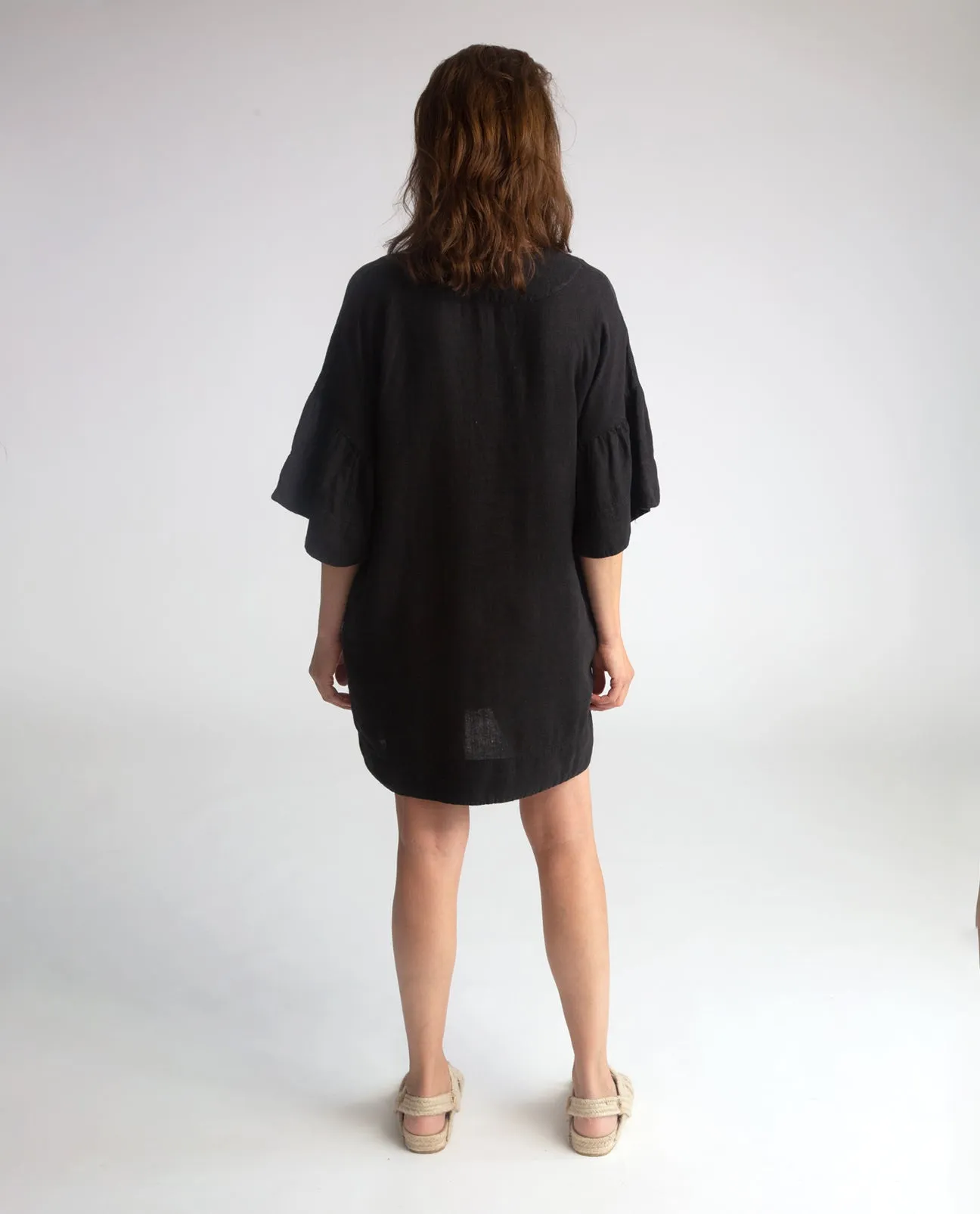 Bee-May Linen Dress In Black