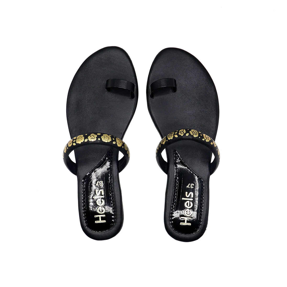 Black Casual Chappal 000369