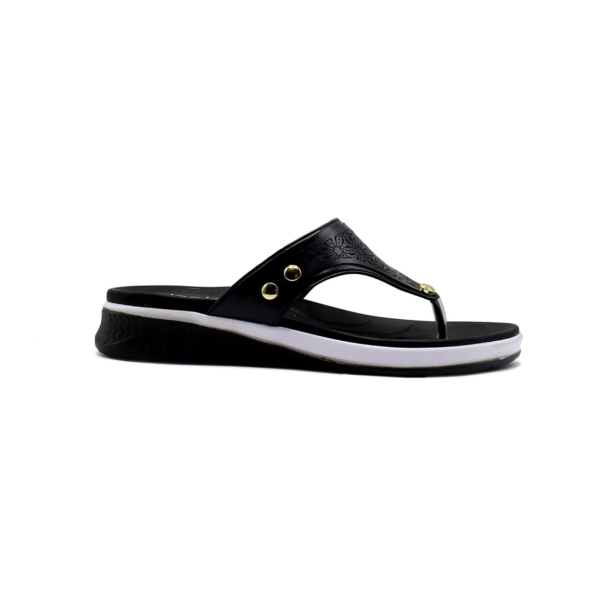 Black Casual Chappal L00700005