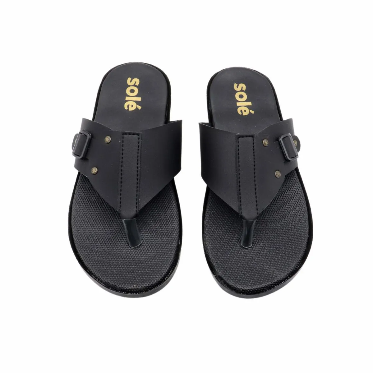 Black Casual Chappal M00100005