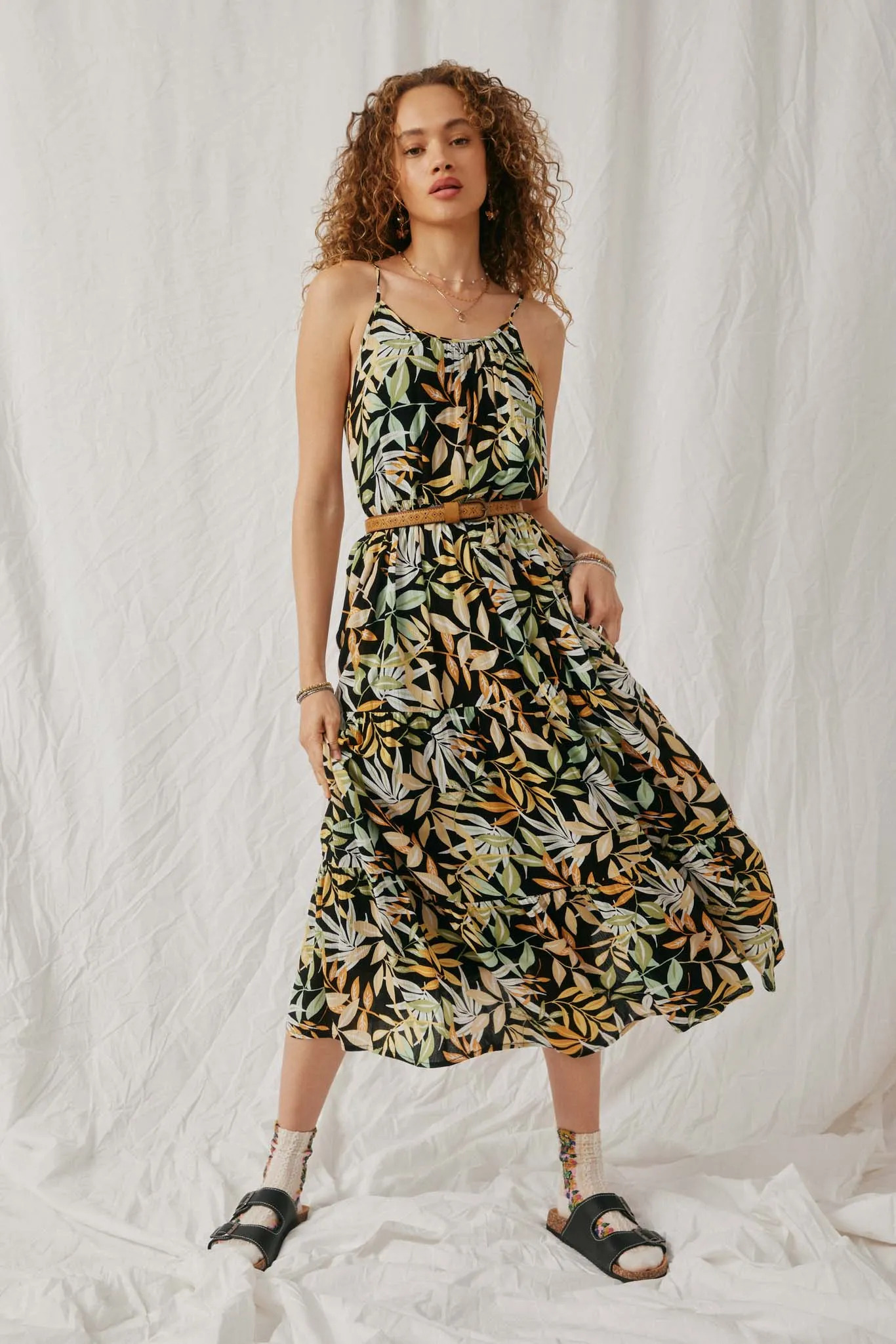 Botanical Print Tank Dress