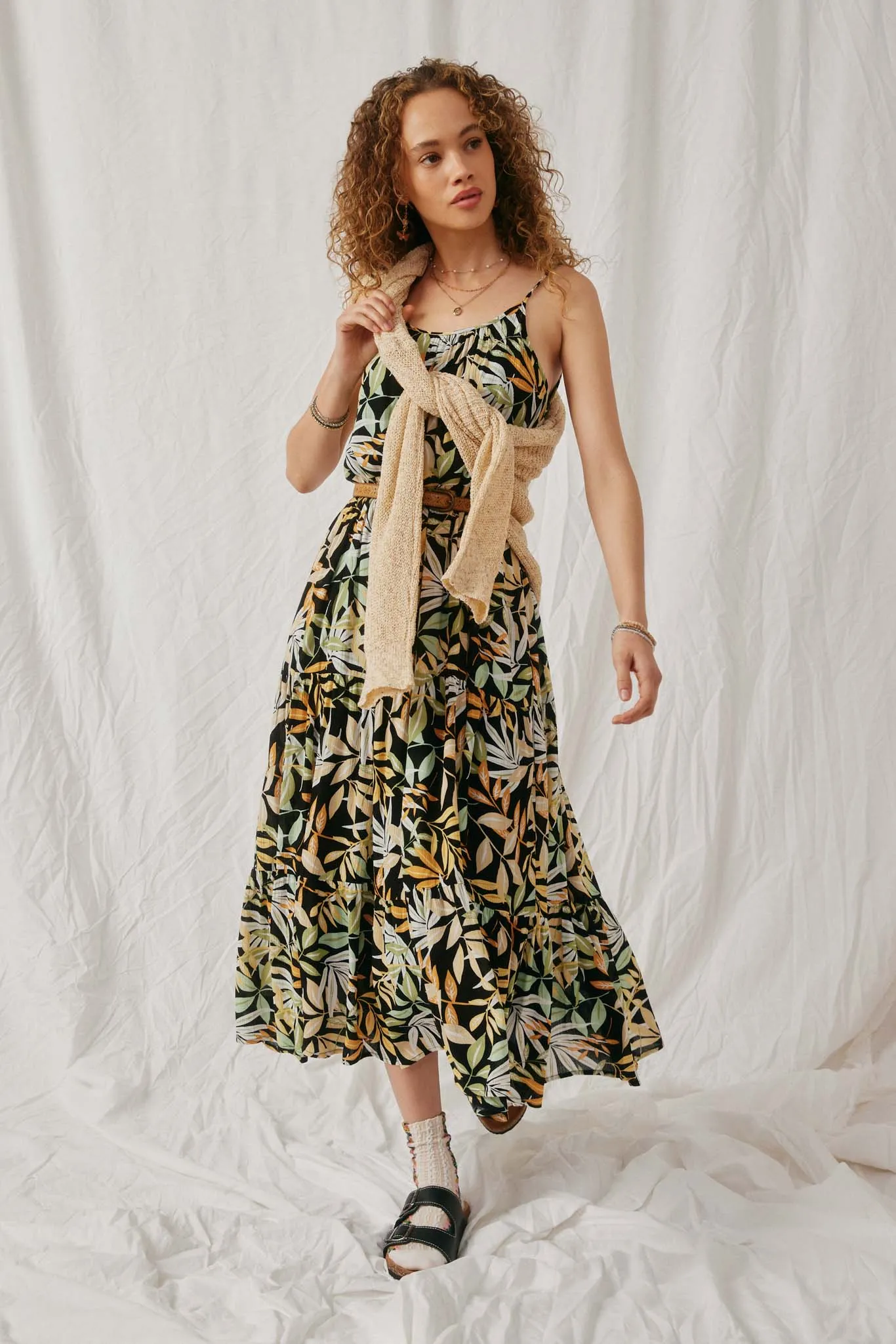 Botanical Print Tank Dress