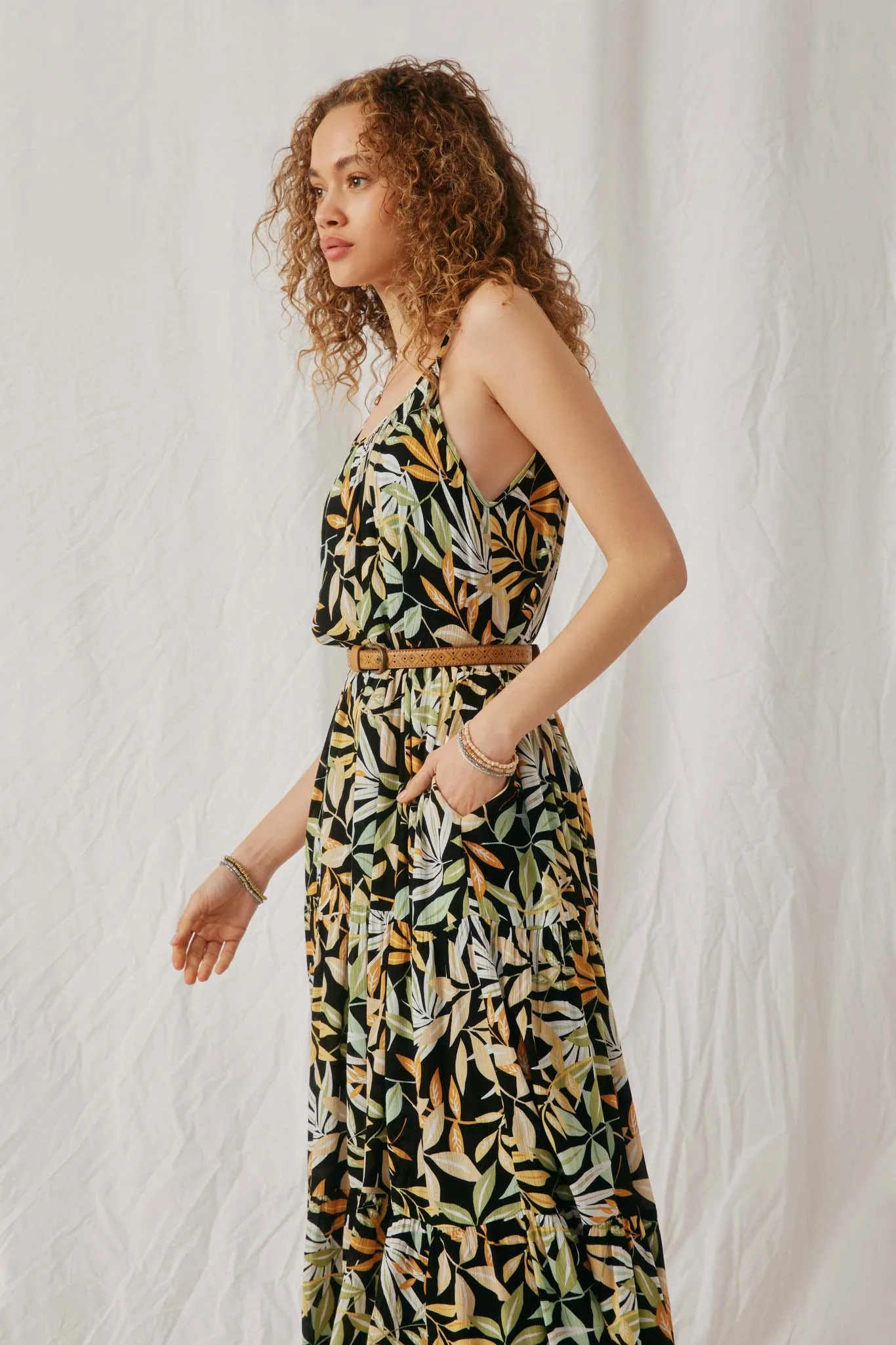 Botanical Print Tank Dress