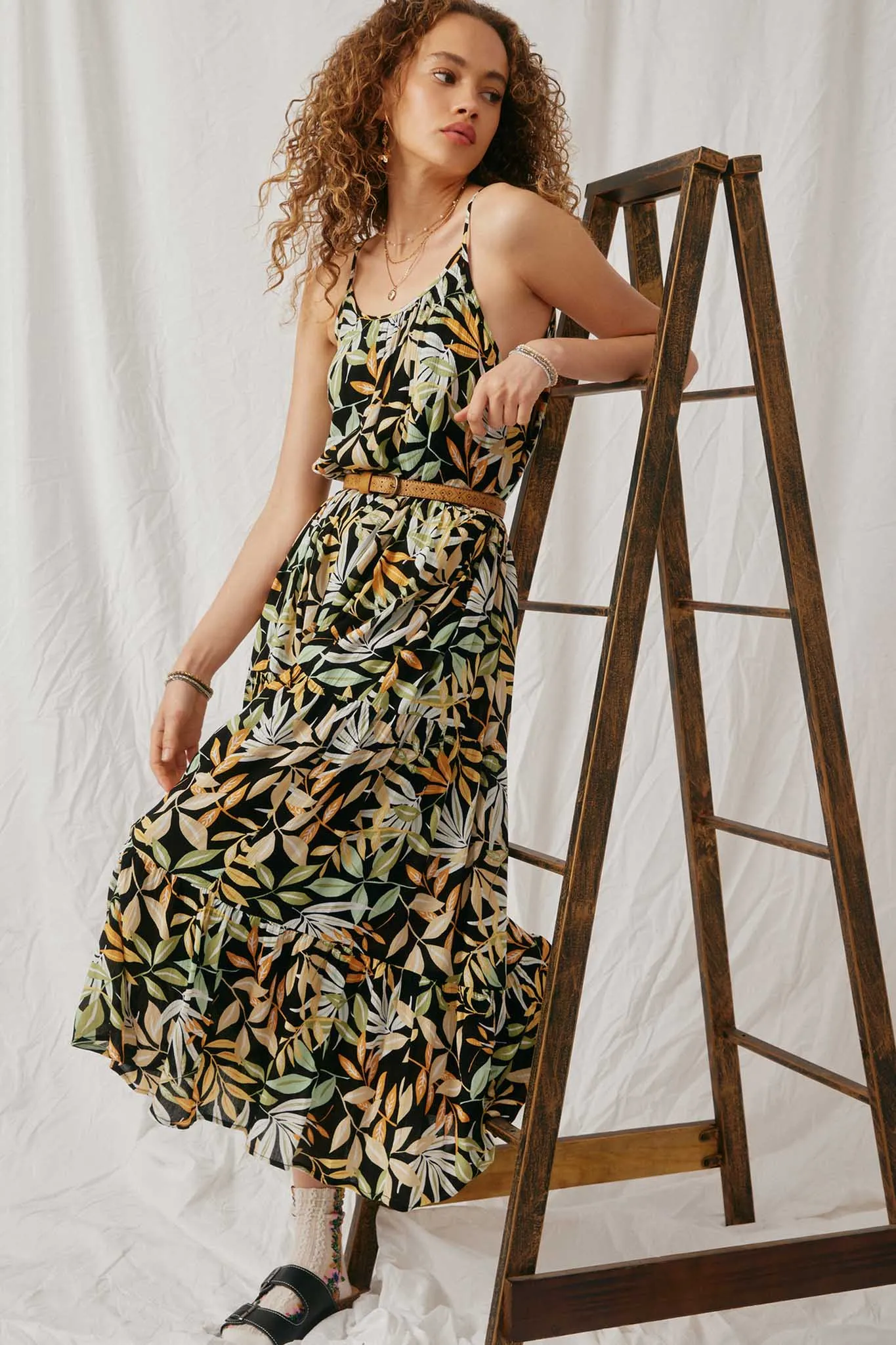 Botanical Print Tank Dress