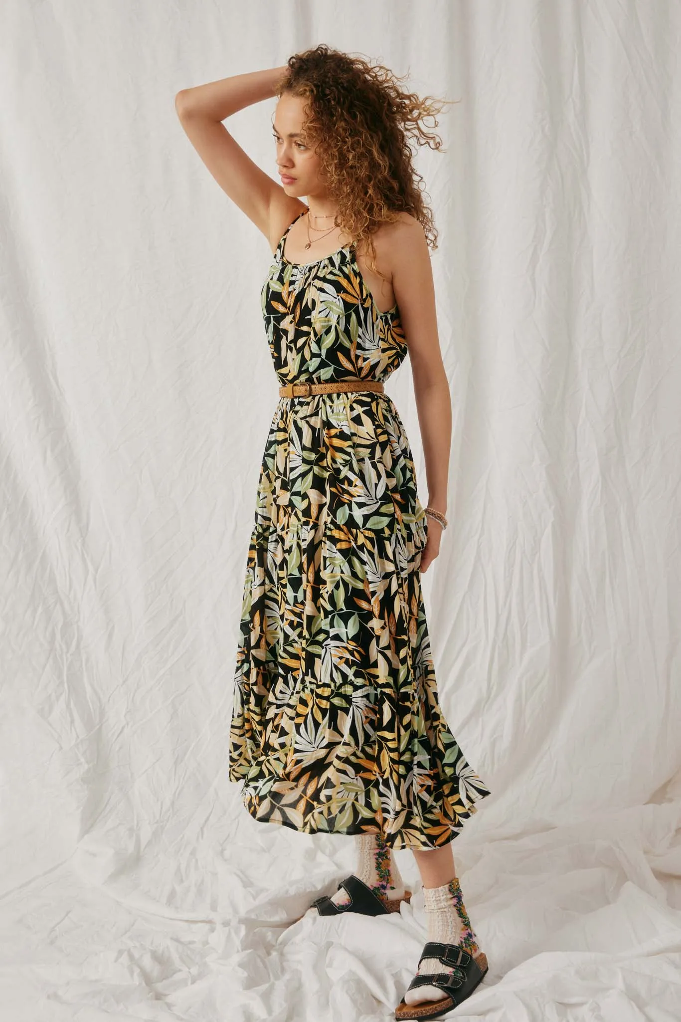 Botanical Print Tank Dress