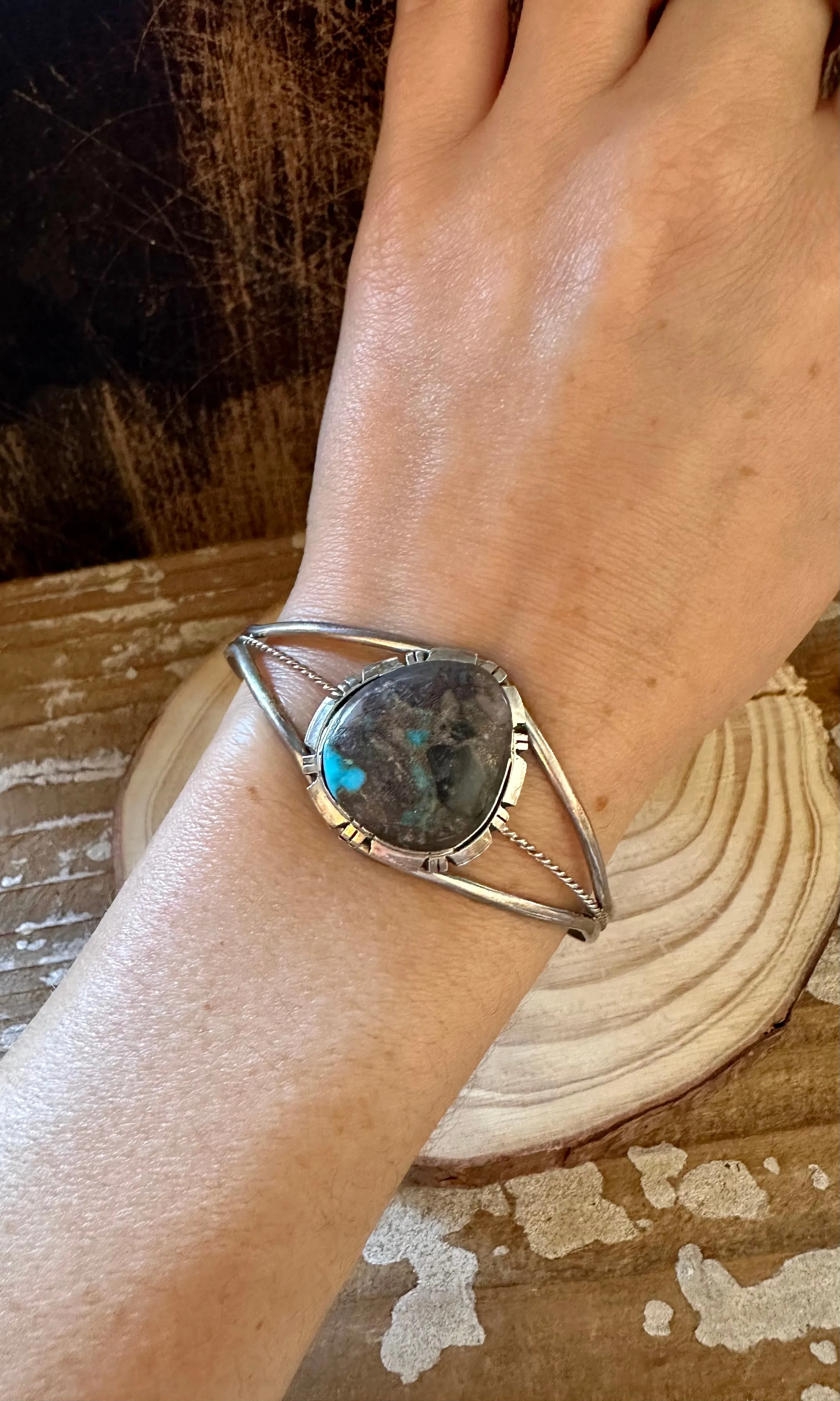 CALVIN SPENCER Blue Ridge Turquoise Cuff 14g