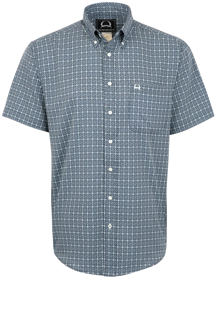 Cinch Arenaflex Button-Front Shirt - Navy