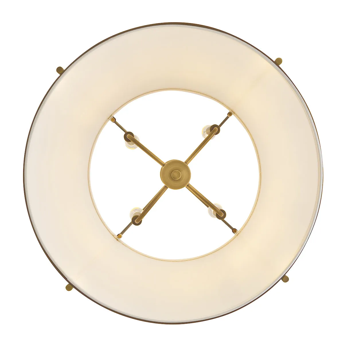 Clarke Drum Chandelier - Brass