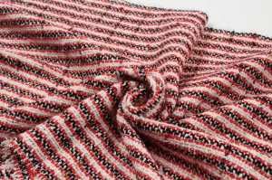 Cotton Blend Tweed with Lurex - Multicolor Stripes