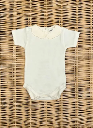 Cream Rouche Bodysuit