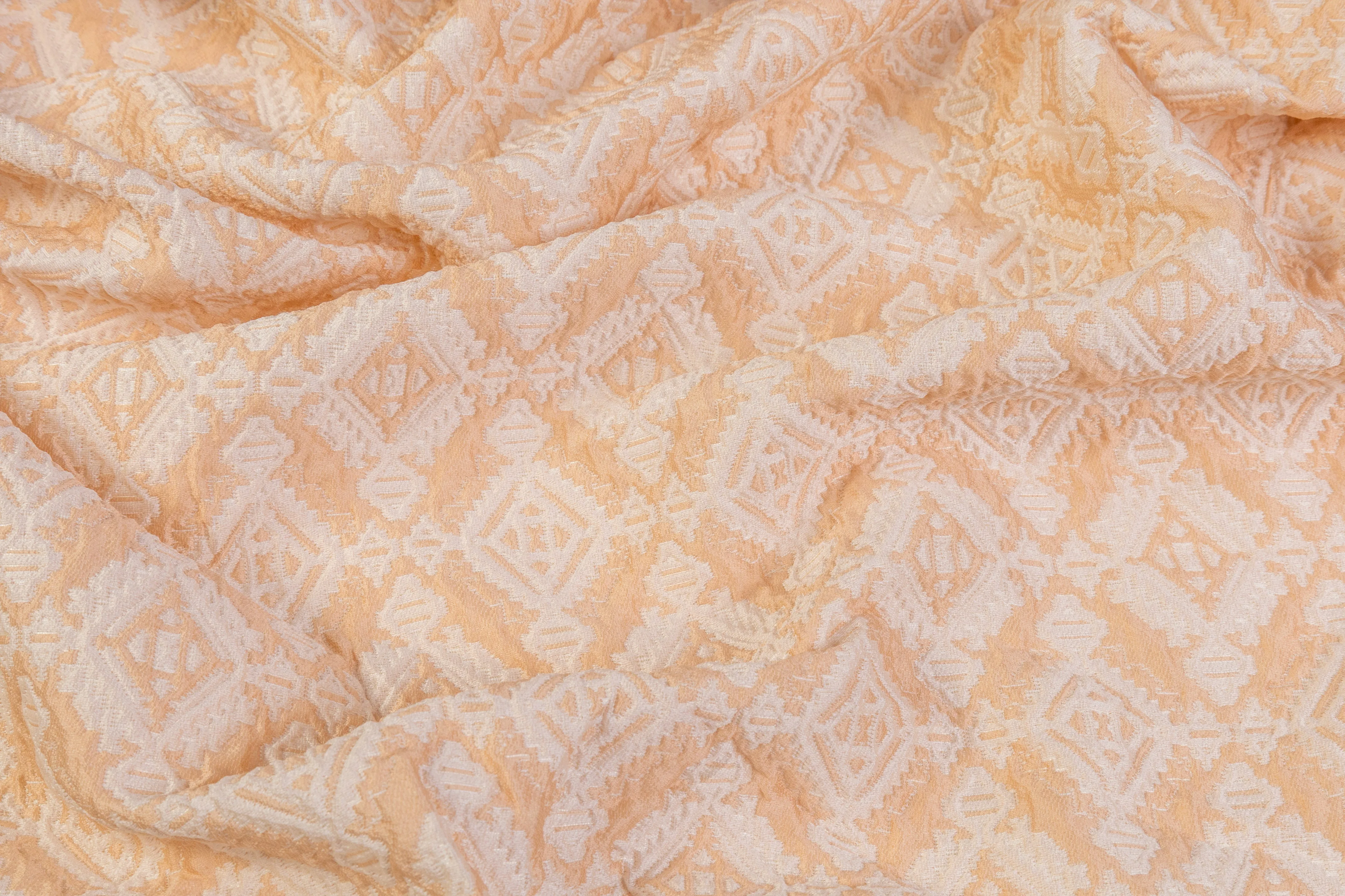 Crushed Diamond Brocade - Peach