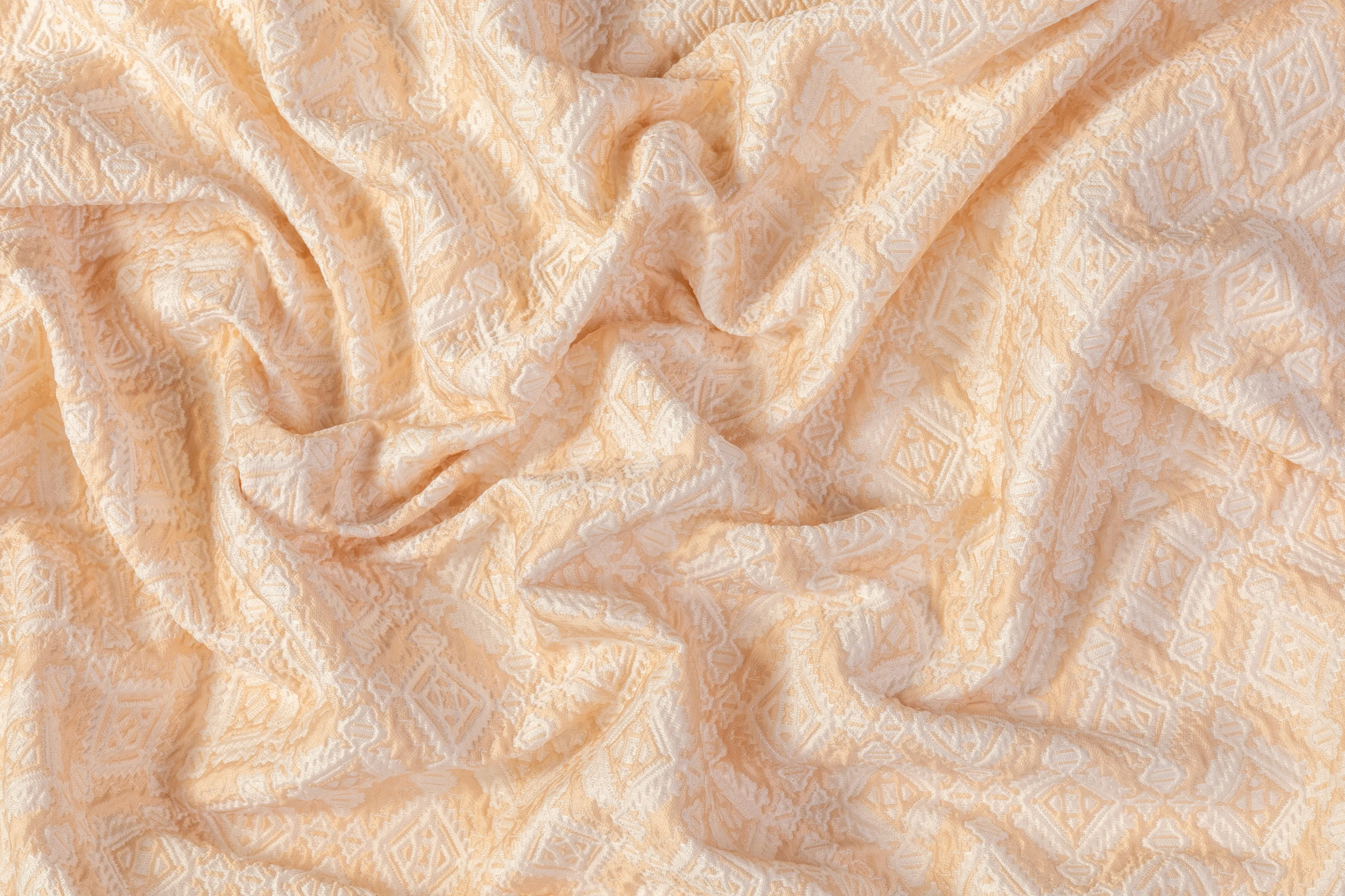 Crushed Diamond Brocade - Peach