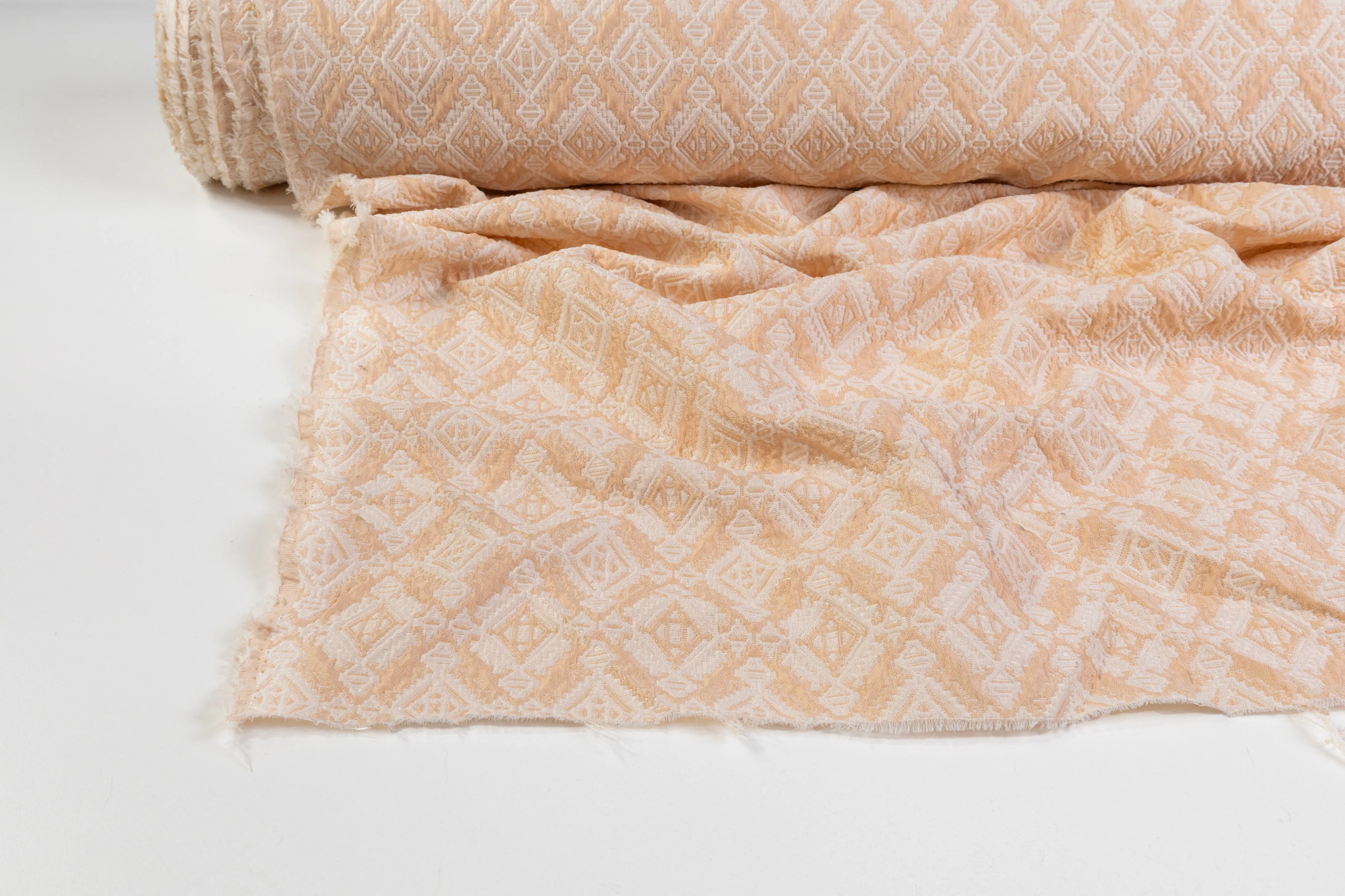 Crushed Diamond Brocade - Peach