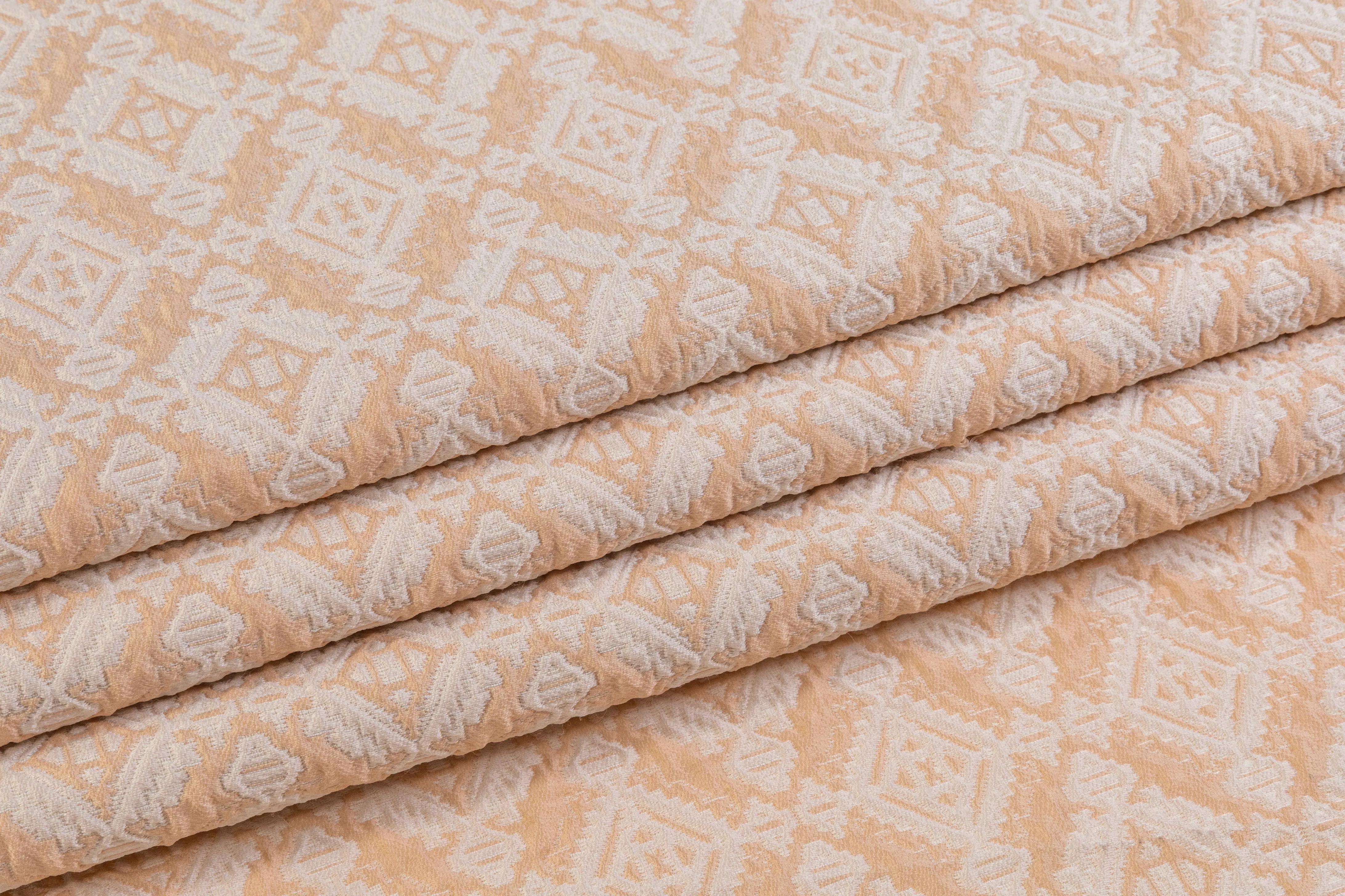 Crushed Diamond Brocade - Peach