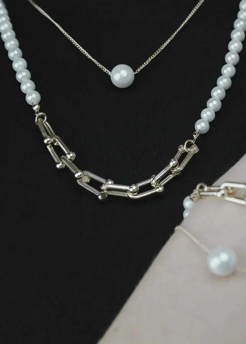 Double Pearl Necklace