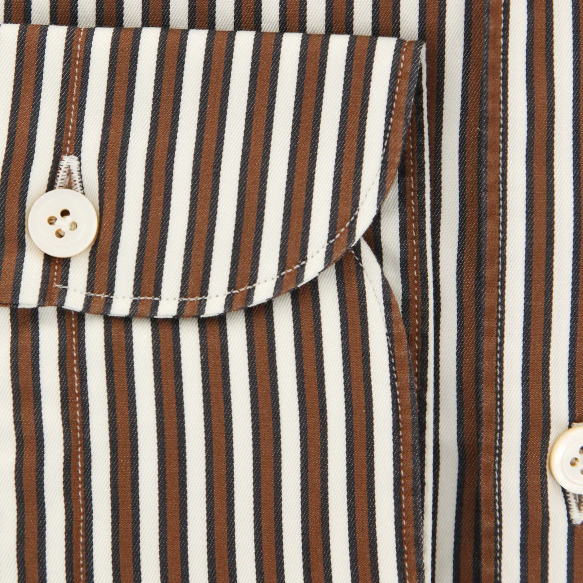 Finamore Napoli Brown Shirt - Extra Slim