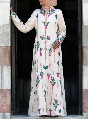 Firdaws Embroidered Abaya Gown