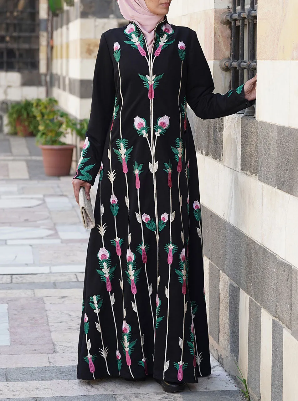 Firdaws Embroidered Abaya Gown