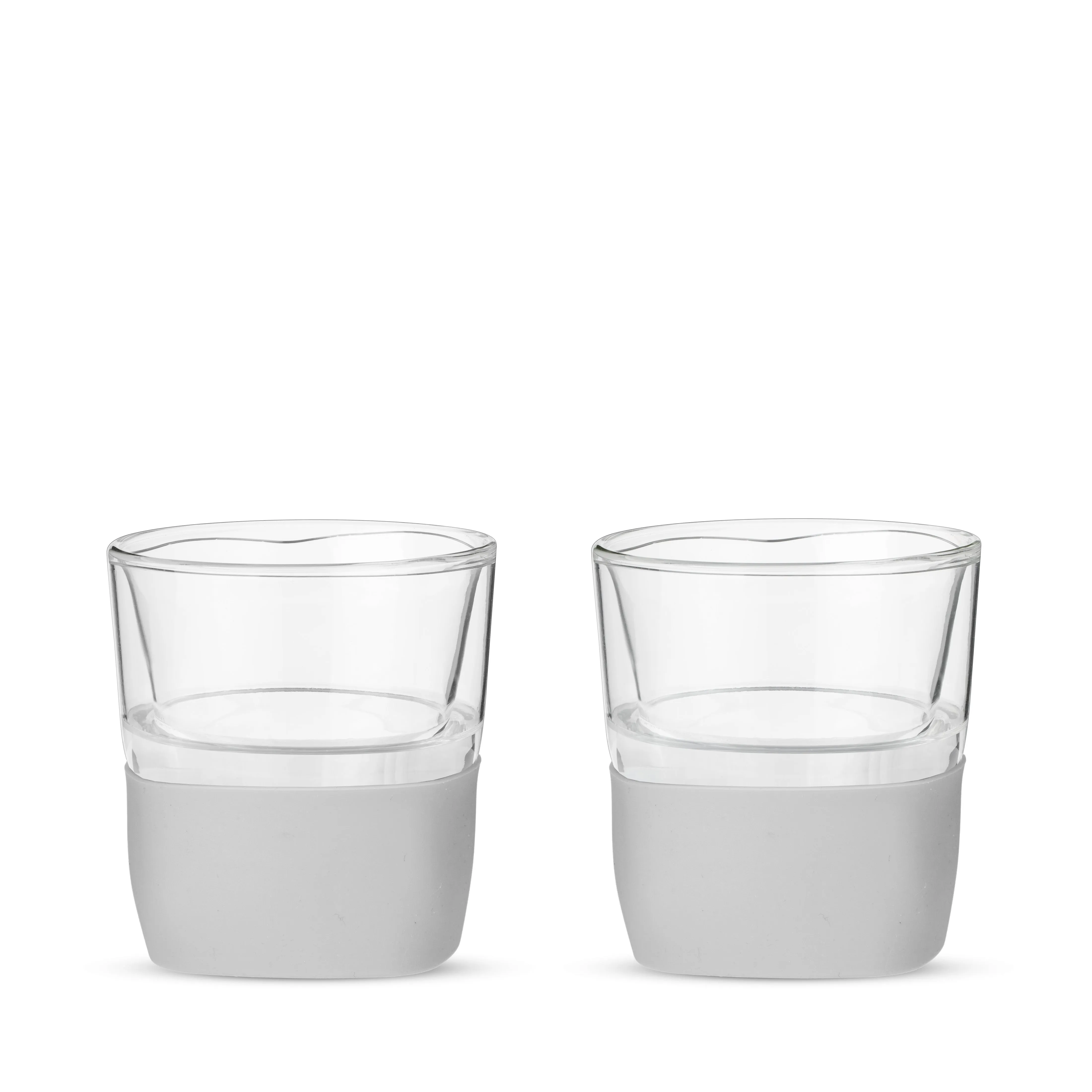 Glass Whiskey FREEZE™ Cooling Cup in Gray, Set of 2