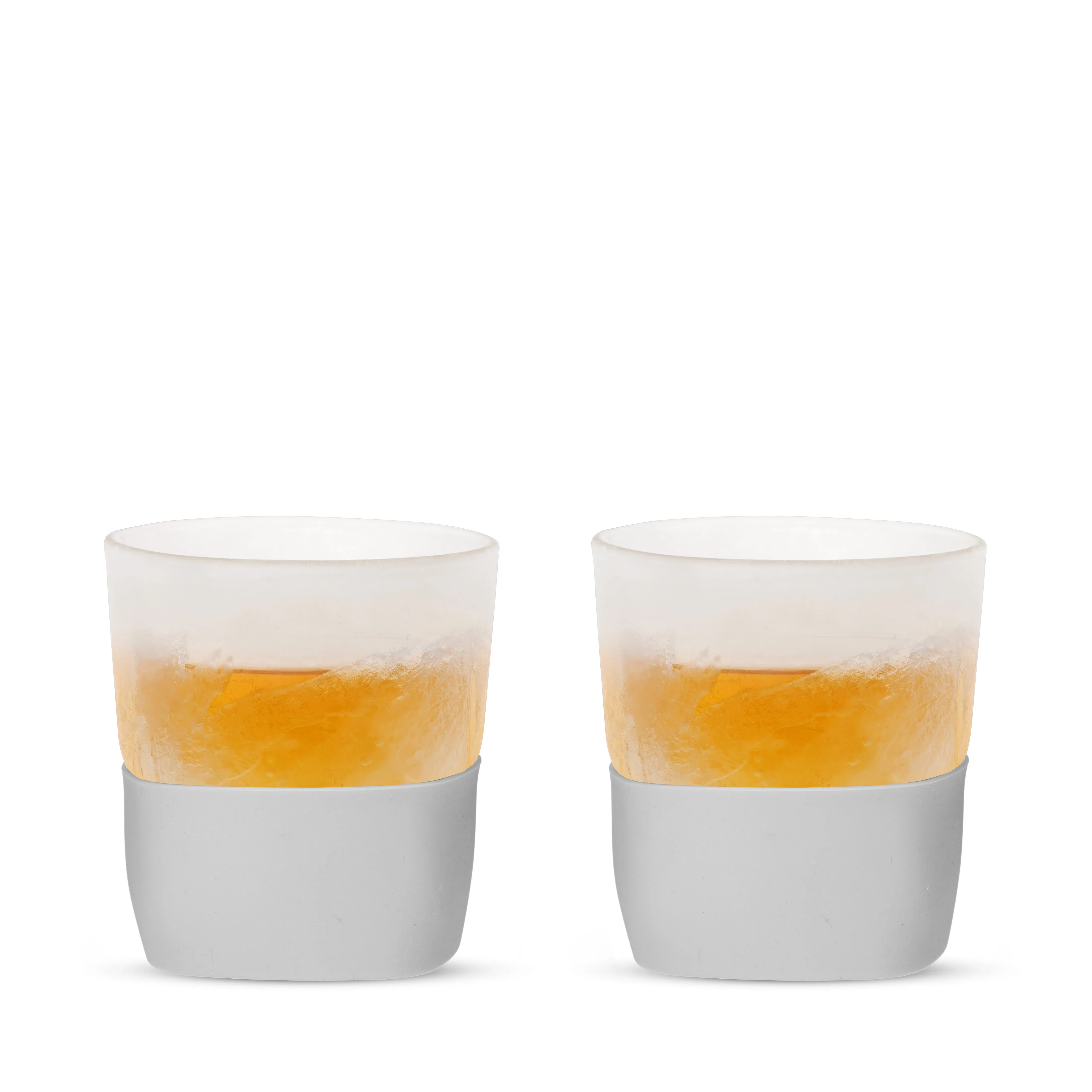 Glass Whiskey FREEZE™ Cooling Cup in Gray, Set of 2