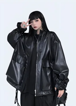 Gothic Leather Jacket Women's