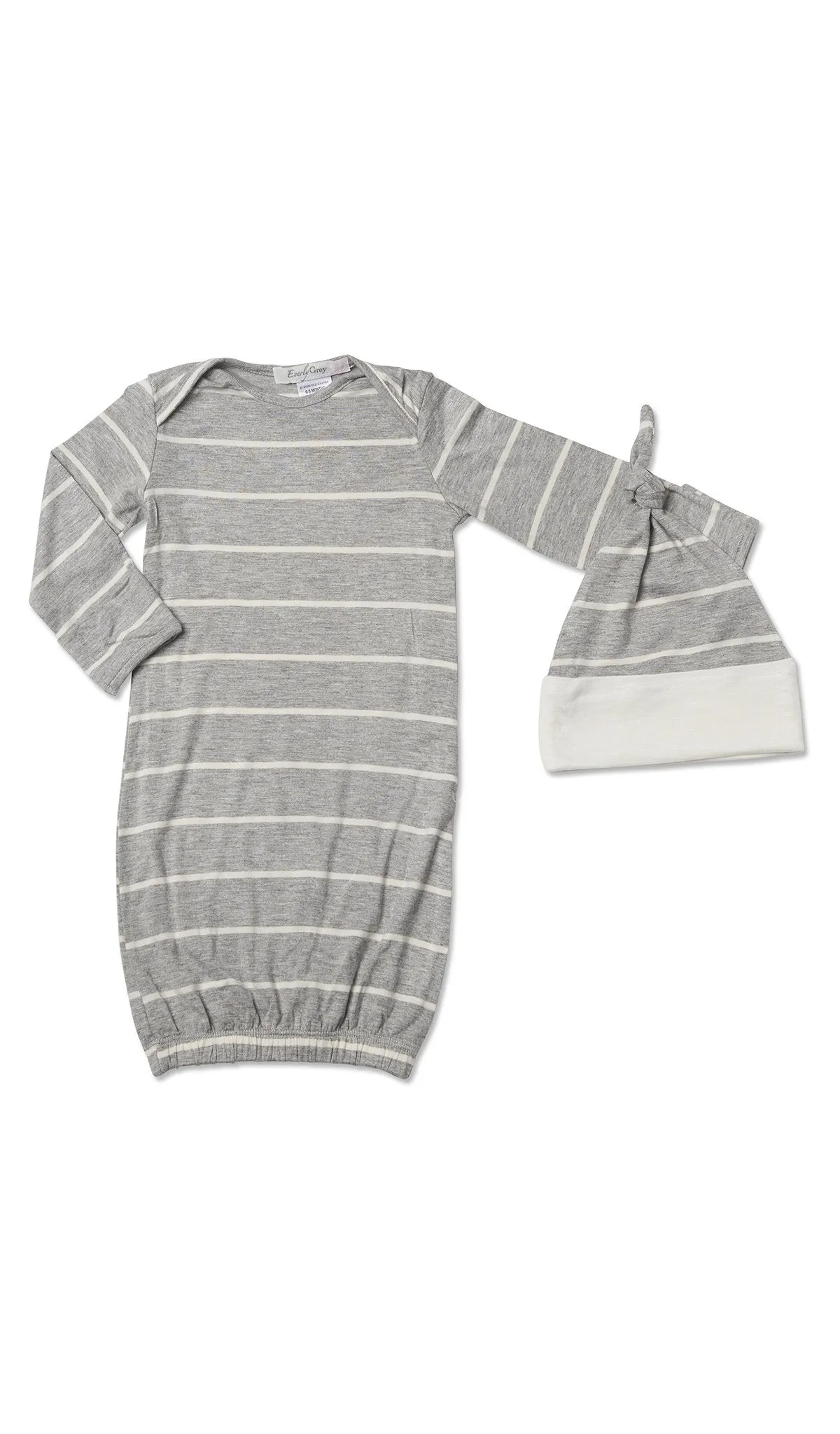 Gown 2-Piece - Heather Grey Stripe