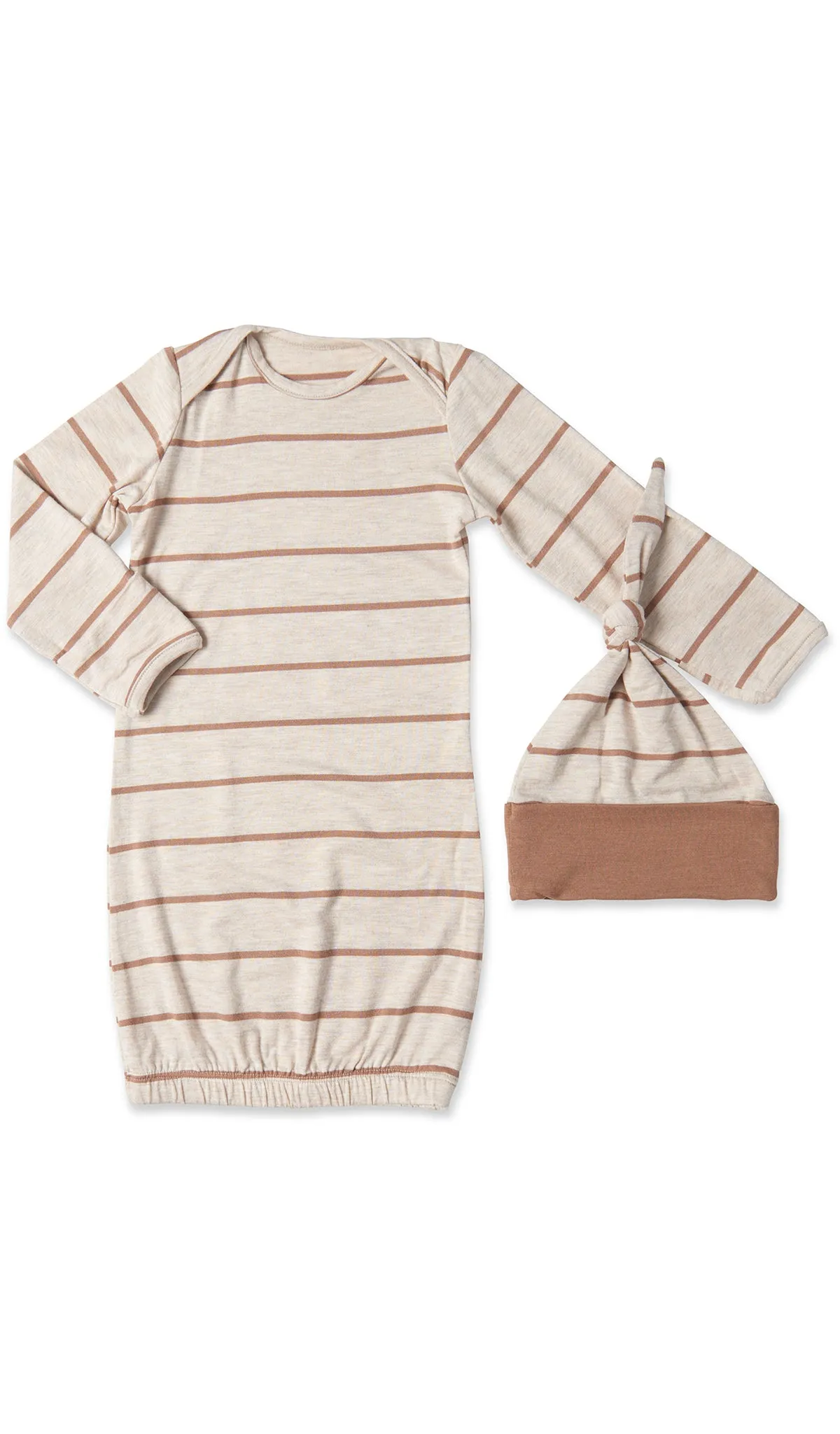 Gown 2-Piece - Mocha Stripe