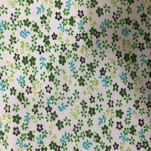 Green Small Floral Print Poly Cotton Fabric