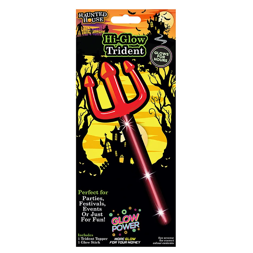 Halloween Party Hi-Glow Light Up Red Trident