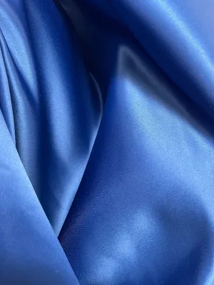 Italian Poly Sateen - Prussian Blue