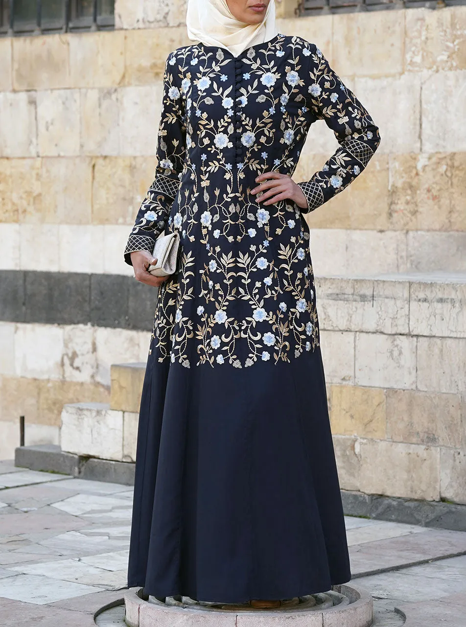 Jumanah Embroidered Abaya Gown