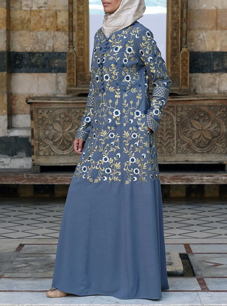 Jumanah Embroidered Abaya Gown