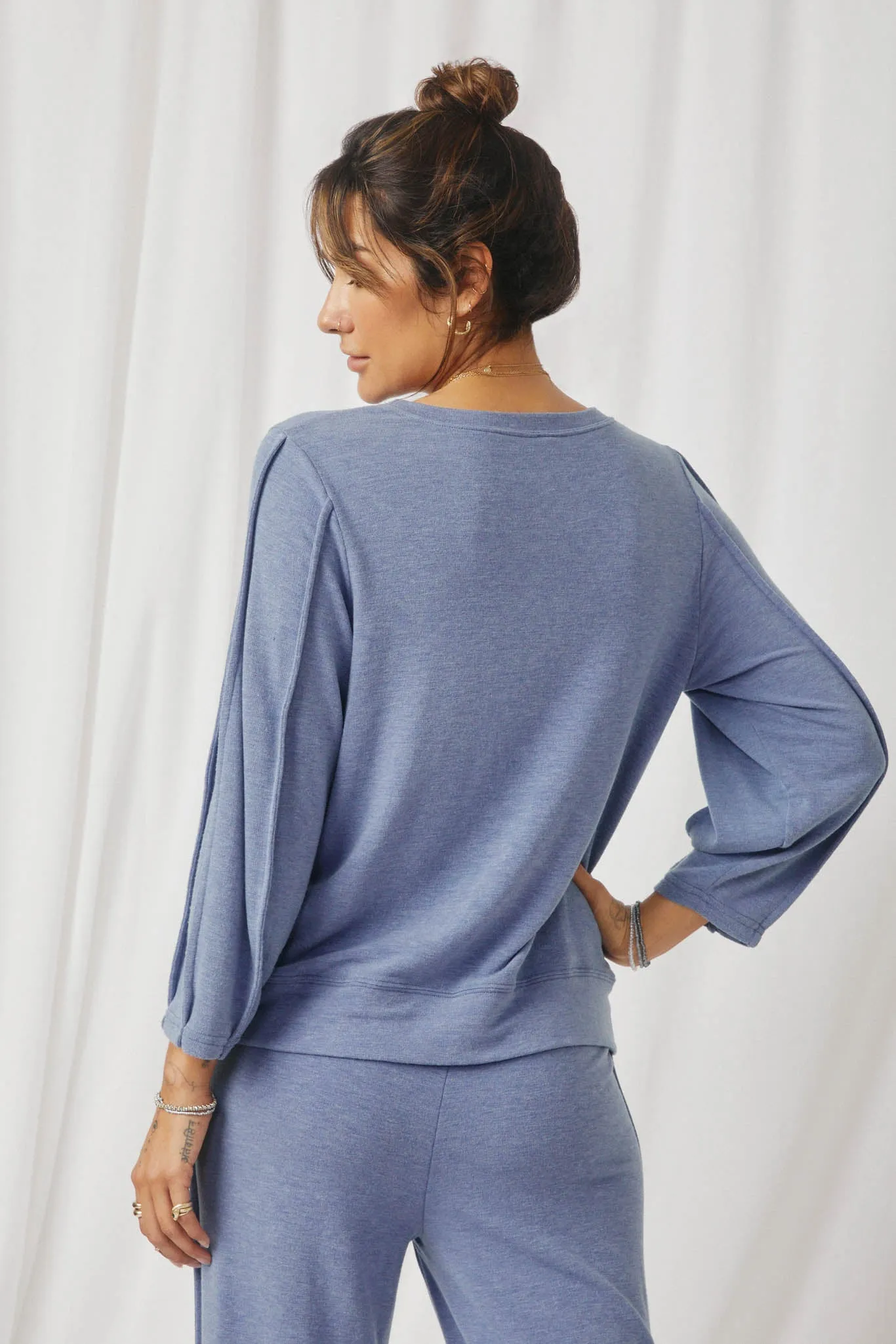 Long Sleeve Brushed Terry Top